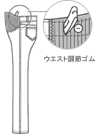 ウエスト調節ゴム